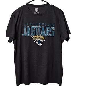 NFL Jacksonville Jaguars Charcoal Team T Shirt with Jags Logo Mens Size Large